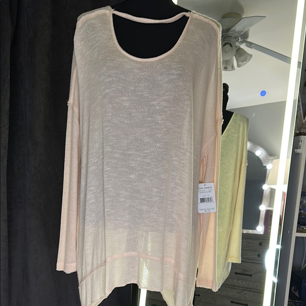 Chic Sheer Beige Long Sleeve Top